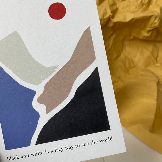 Black and white is a lazy way to see the world